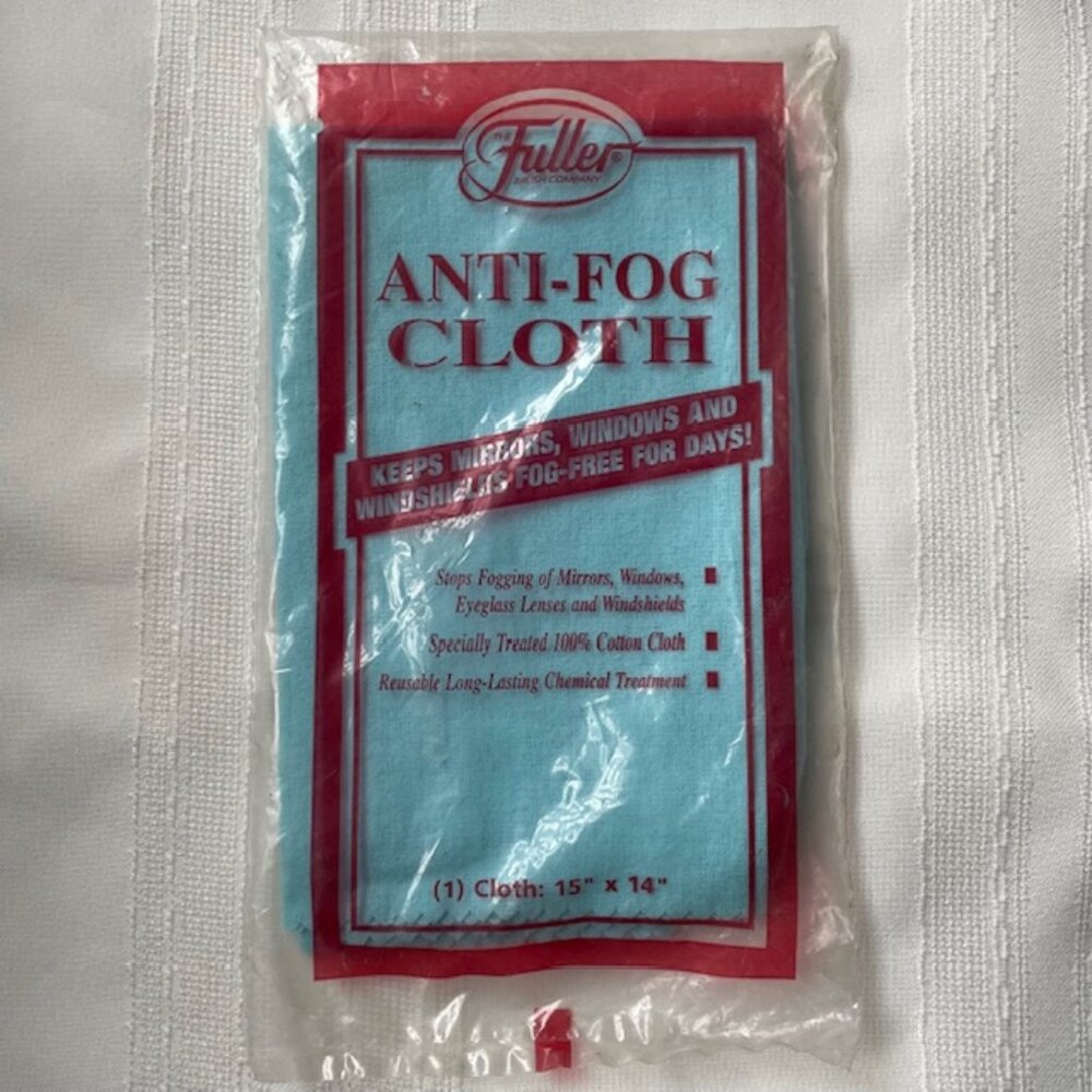 Vintage Fuller Anti-Fog Cloth For Windshields & Mirrors Blue - NEW in Package